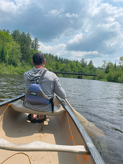 Nearing the Philpott Snowmobile Bridge